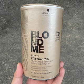 Bột tẩy nâng sáng tóc 9 cấp độ Blond me Premium Lightener 9+ Dust Free Powder Schwarzkopf 450g [ TN ]