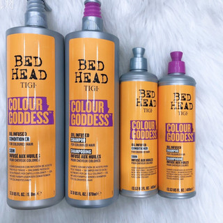 Dầu gội xả nữ chúa màu nhuộm Tigi Bed Head Colour Goddess Oil Infused 970mlx2 ( New 2021 ) [ TN ]