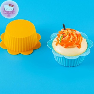 Moonlights Khuôn Bánh Silicon Tròn Khuôn Nướng Bánh Silicon Khuôn Cốc, Cupcake Pudding Khuôn Chịu Nhiệt Độ Cao Và Mềm Mại EN