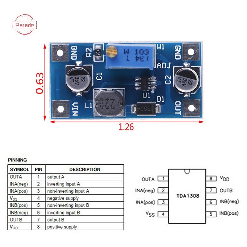 Parade 2A - tăng cường nguồn điện chuyển đổi volt 2V-24V sang 3v 5v 6v 9v 12v 19v
VN