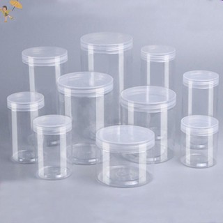 [Gou] Bình kín trong suốt có nắp Hộp đựng tròn Thùng đựng hạt lọ nhựa hạt khác VN