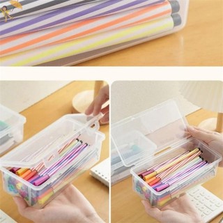 [Gou] 1 Hộp Đựng Bút Chì Dung Tích Lớn Chất Liệu PP Hộp Bút Chì Trong Suốt Có Thể Xếp Chồng Đồ Dùng Văn Phòng Hộp Sắp Xếp Lưu Trữ VN