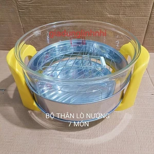 Thân và Phụ kiện Lò Nướng Thủy Tinh Dung Tích 12 lít- 17 lít dùng được cho tấc cả các loại lò nướng