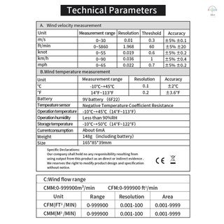 Máy đo tốc độ gió cầm tay Máy đo tốc độ gió cầm tay Máy đo gió CFM có đèn nền LCD để thu thập dữ liệu thời tiết Ngoài trời Thuyền lướt sóng Câu cá