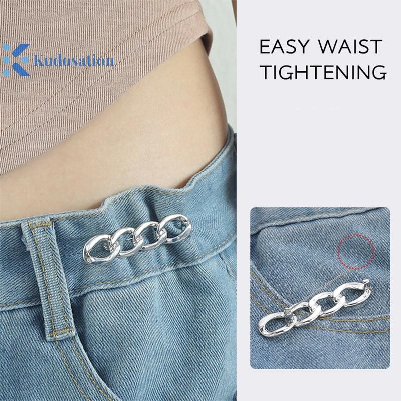 Kudosation Đơn Giản Có Thể Tháo Rời Quần Kẹp Có Thể Điều Chỉnh Thắt Lưng Khóa Móng Tay Kim Loại Chân Nút Cho Bé Gái Quần Jean Thắt Lưng