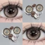 （-0°-600°）🌈ZM 🌈/Set 2 Kính Áp Tròng Màu tím/đen/xám thời trang contact lens hợp lệ 6 tháng YXPDD015