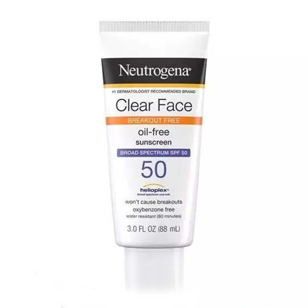 Neutrogena Clear Face Breakout Free Oil Free Sunscreen SPF50 88ml