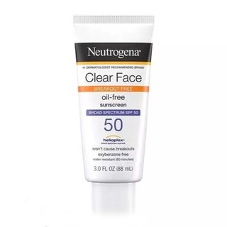 Neutrogena Clear Face Oil-Free Sunscreen SPF 50 for Acne-Prone Skin
