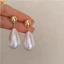 Retro Giọt Nước Ngọc Trai Bông Tai Tính Khí Đơn Giản Đa Năng Tòn Ten Bông Tai Nữ Đầm Phụ Kiện