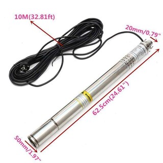 Máy bơm nước chìm 2 inch (50mm) 0.5 HP - 1 HP, Giếng khoan sâu 220V 60HZ, 180ft 8GPM - Chất lượng cao
