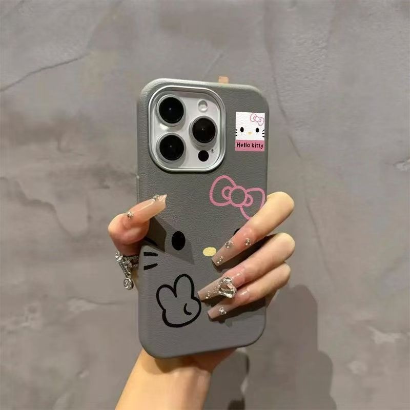 Vỏ Da Mèo Kitty Cho Realme Note 80 70 C75X C83 C85 C75 C73 C71 Pro Narzo 80 Lite 5G 4G Vỏ Hoạt Hình Ngộ nghĩnh Billet Kitty Cat Bow Ốp điện thoại Mềm Chống Sốc