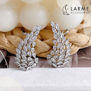 Khuyên kẹp vành tai khuyên tai đá dự tiệc phong cách cá tính Larme accessories -KT0252