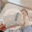 Ví đựng tiền xu Mini AWNGD, Túi đựng đồ lặt vặt có dây kéo vuông, In hình hoạt hình bằng vải Cotton Túi đựng tai nghe di động