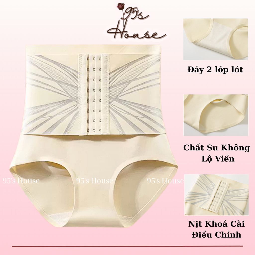 Quần Gen Bụng Định Hình Su Đúc Móc Cài Điều Chỉnh Co Giãn Không Lộ Viền QG18-1