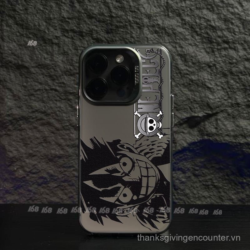 Ốp chống sốc cho iQOO Z9/Z9 5G/Z9 Turbo, cứng mờ, Anime One Piece Luffy, chống bám vân tay cho nam sinh viên