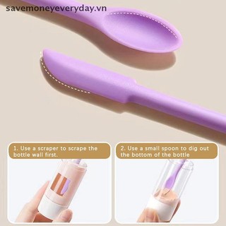 [savemoneyeveryday] Bộ Dụng Cụ Cạo Muỗng Silicon 2 Trong 1 Mỹ Phẩm Dạng Lỏng Kem Nền Mặt Thìa Cạo Mặt Dụng Cụ Chăm Sóc Da Hai Đầu [vn]