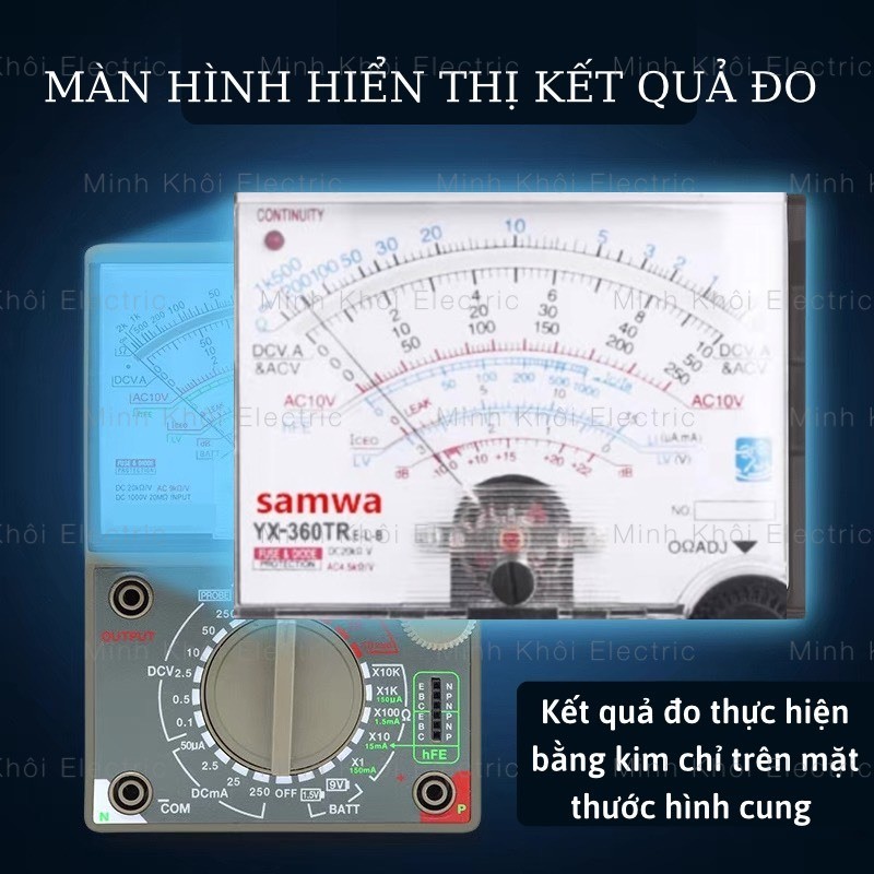 Đồng hồ vạn năng Samwa YX360-TRn tặng kèm pin,đồng hồ điện tử,máy đo vạn năng, đo điện,đồng hồ đa năng đo điện trở