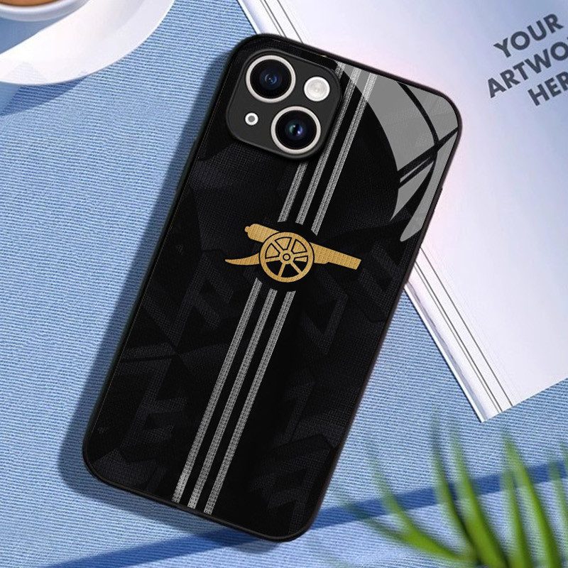 Ốp Điện Thoại Kính Arsenal 03 Cho IPhone 16 15 14 13 12 11 Pro XR XS Max Plus Mini X XR 8 7 6s SE2 / 3