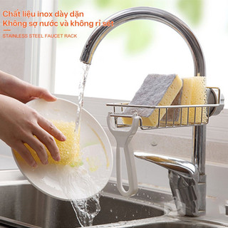 Giá Inox Mint Decor  Gắn Vòi Rửa Chén Không Khoan, Treo Đồ Gọn Nhẹ
