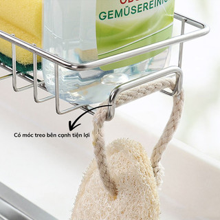 Giá Inox Mint Decor  Gắn Vòi Rửa Chén Không Khoan, Treo Đồ Gọn Nhẹ
