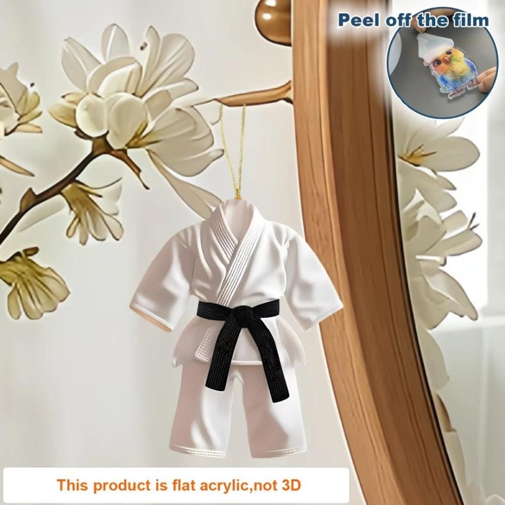 FANIELLAPOWELL 5 Móc Khóa Mặt Dây Chuyền, Quần Áo Taekwondo Thể Thao Theo Chủ Đề Trang Trí Quyến Rũ, 2D Phẳng Acrylic Treo Trang Trí Quà Tặng