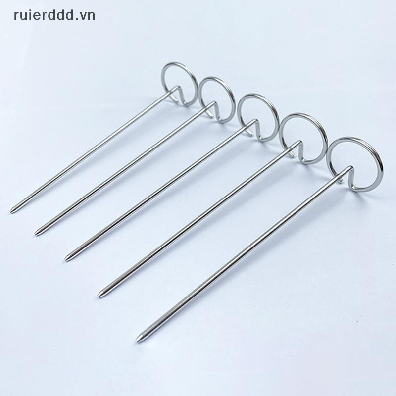 # ruierdd # 10 Chiếc Lò Chiên Không Khí Nướng Dọc Xiên Nướng Phụ Kiện Đa Năng Thực Phẩm Thép Không Gỉ 304 Kim Nướng Đặc Biệt.