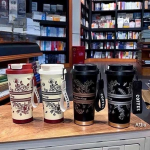Ly giữ nhiệt Inox 316 COFFEE thể tích 500ml có quai xách at
