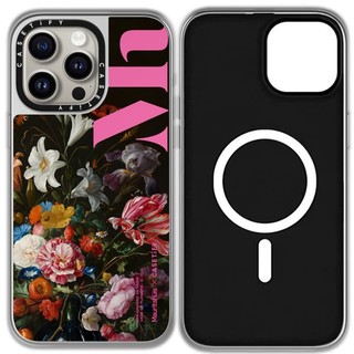 CASETiFY X The Mauritshuis Bình Hoa Ốp Lưng Hút Từ Tính Đen & Bạc Gương IPhone IPhone 16 15 14 13 12 Pro Max Plus Ốp Lưng Cứng Có Hộp Khắc logo
