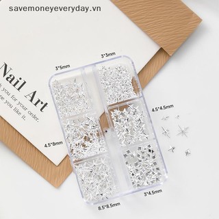 [savemoneyeveryday] 6 / 12 Lưới Trộn Đinh Tán Móng Tay Vàng / Bạc Ngôi Sao Ánh Sáng Móng Tay Nghệ Thuật Quyến Rũ Phụ Kiện Ánh Sáng Ngôi Sao Đồ Dùng Làm Móng Tay [vn]