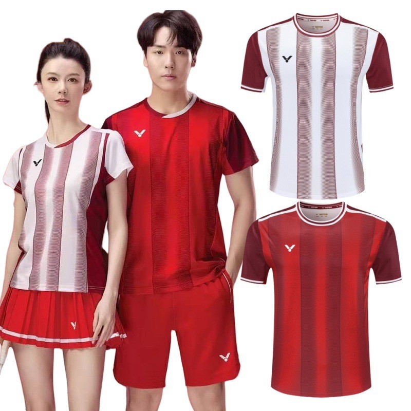 Đồ thể thao bóng rổ và cầu lông Victor mới hợp thời trang, thấm mồ hôi và hấp thụ độ ẩm, chạy bộ hàng ngày, tập thể dục, áo thể thao