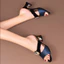 Dép Guốc Nữ Gót Vuông 5cm Hở Mũi Quai Ngang Đính Đá Hoá Pha Lê Cao Cấp Top Women Shoes - Mã CG787