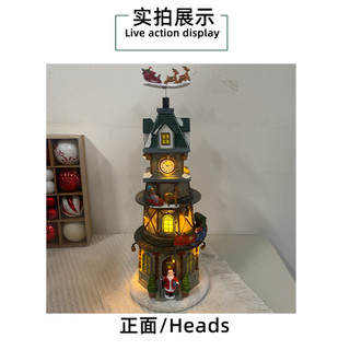 Trang Trí Nhà Cửa Hộp Nhạc Giáng Sinh Dạ Quang Xoay