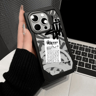 Ốp Điện Thoại Doanh Nhân Hình Không Đều Cho iPhone 16 15 14 13 12 11 Graffiti Nghệ Thuật Chữ Cái Tiếng Anh Thẻ