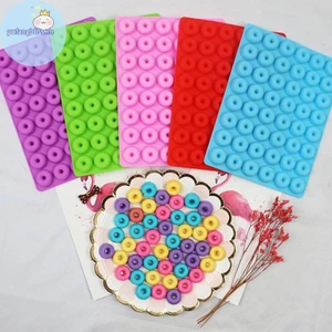 Pufangbliss 48-Cavity Fancy Donut Chocolate Pan Khuôn Silicon Dụng Cụ Khuôn Nướng Bánh VN