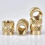 PYCOU 10 Cái Đồng thau nóng chảy Chèn các loại hạt, M5 Đôi Twill M5 Hạt đồng thau M5, Đồng bền mạ ren có dây nhúng chỉ đồng chèn để đúc phun nhiệt nóng chảy