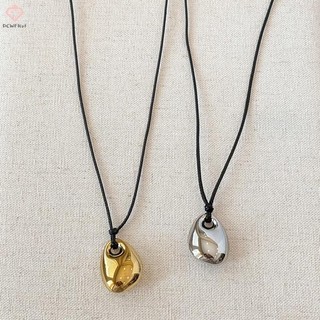 [Pcwkkef] Vòng cổ mặt dây chuyền đậu kim loại đơn giản đa năng dành cho nữ Cô gái Vòng cổ xương đòn thời trang cá nhân Phụ kiện trang sức Quà tặng Mới