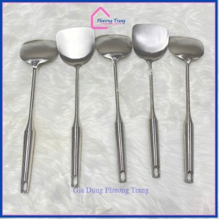 Sạn Xẻng Chiên Xào Inox 304 - Tay Cầm Dài 37cm, Độ Bền Cao, An Toàn Cho Sức Khỏe - Phương Trang