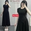 Set Váy Vạt Nhọn Cổ Tròn, Áo Ngắn Tay Kèm Chân Váy Xòe (thun tăm) Women Nữ Nhung