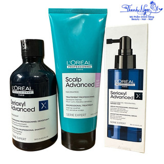 Bộ gội xả và tinh chất L'oréal Serioxyl dành cho tóc thưa mỏng, giúp tóc dày lên ngay lập tức 250mlx2/90ml [ TN ]