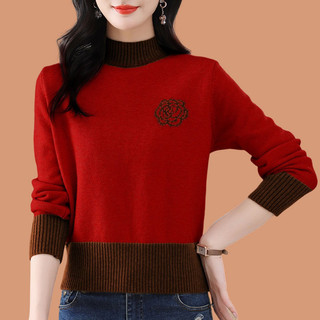 Phong Cách Mới Nửa Cổ Rùa Áo Len Nữ Thu Đông Rời Phong Cách Phương Tây Ngắn Nhỏ Dày Dệt Kim Đáy Áo Sơ Mi