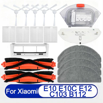 Robot hút bụi XIAOMI 3C Nâng cao E10, E10C, C103, B112 Phụ tùng thay thế: Con lăn / Bàn chải bên, Lau nhà, Bộ lọc Hepa, Bình nước 2 trong 1 Tùy chọn