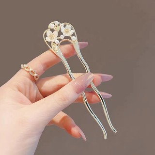 Mauropoli [Sẵn Sàng] Kẹp Tóc Hoa Ngọc Trai Thanh Lịch Nữ Hiện Đại Đơn Giản Kẹp Tóc Đôi Kẹp Tóc Hình Chữ U Kẹp Tóc Cao Cấp Cảm Giác Chèn Lược