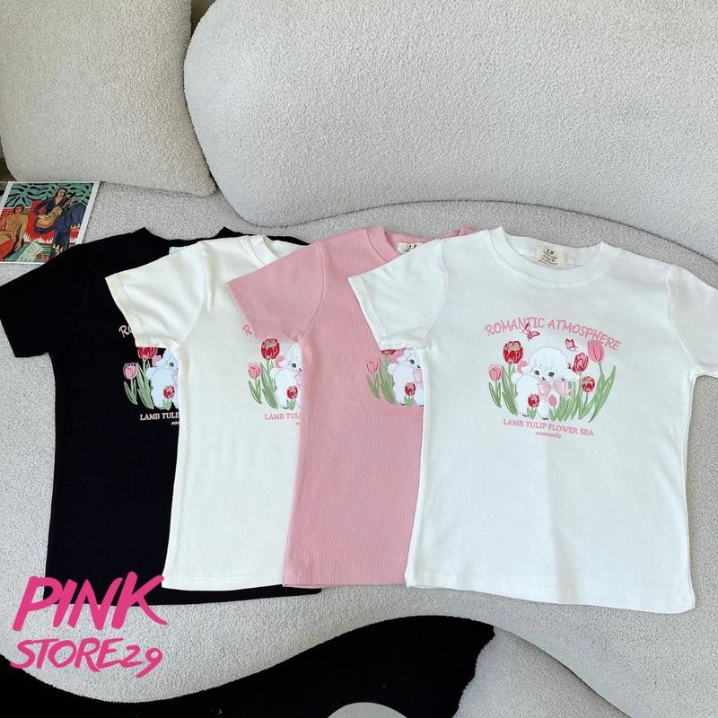 Áo Thun Baby Tee PINKSTORE29 In Hình Dễ Thương Romantic Tulip A5930