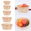 Giỏ dệt mây CHEESELY, Giỏ đựng đồ bằng tre màu vàng, Phụ kiện nhà bếp đa chức năng bền bỉ Giỏ hoa tròn cho bánh mì trái cây Đồ lặt vặt