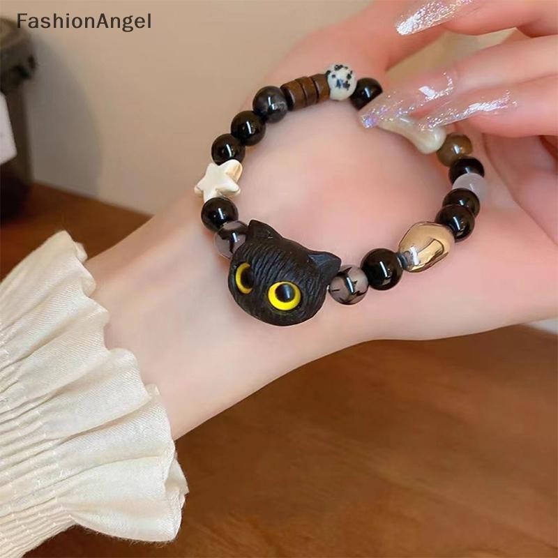 FashionAngel Dễ Thương Đen Đính Hạt Vòng Tay Dành Cho Nữ Hạt Đen Trắng Hoạt Hình Động Vật Cặp Đôi Vòng Tay Trang Sức Hợp Thời Trang Người Yêu Quà Tặng VN