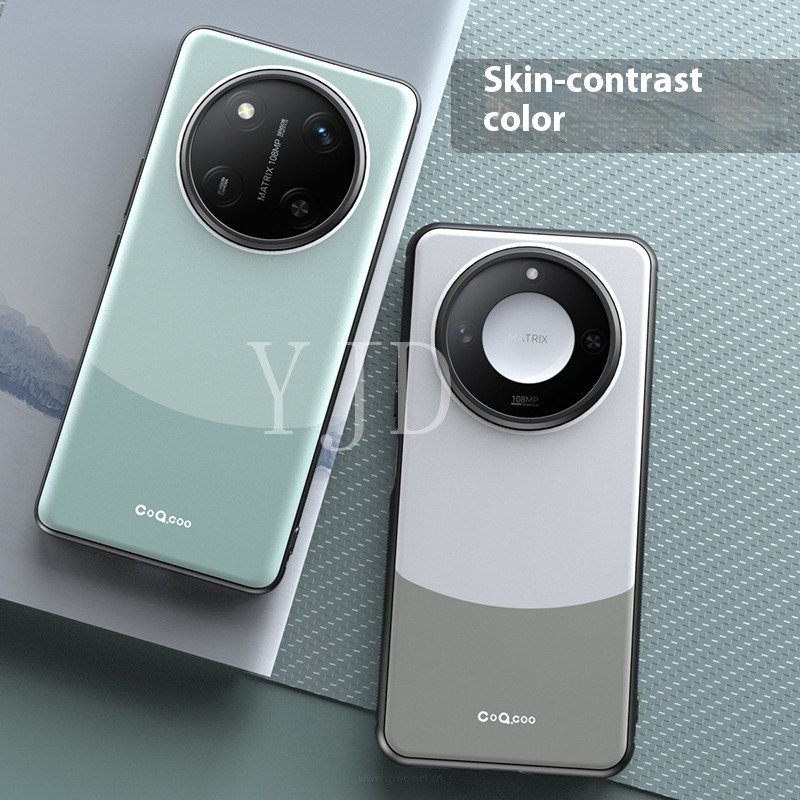 Ốp Lưng Cho Honor X9c Chặn Màu Đôi Cảm Thấy Tốt TPU Chống Sốc Vỏ Điện Thoại