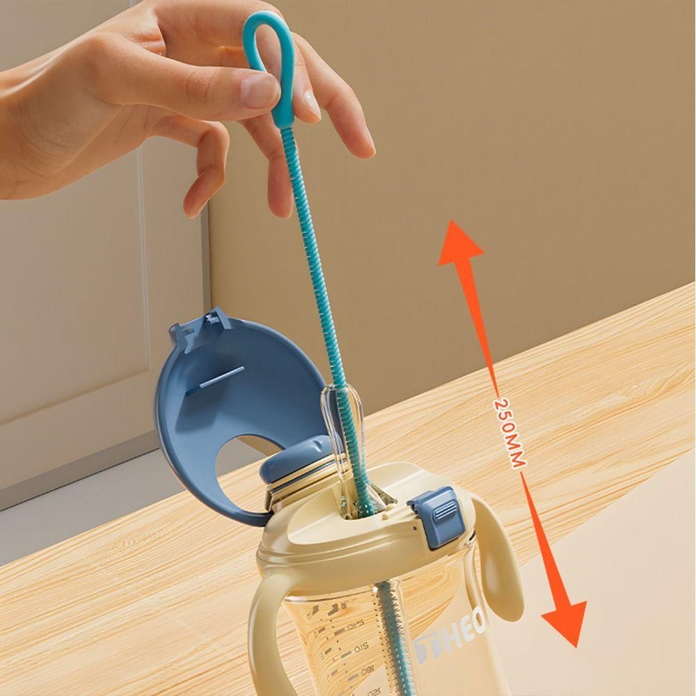 Bàn chải làm sạch ống hút uống SNUGHOUSE, Tiện ích nhà bếp Bàn chải làm sạch ống hút silicon gia dụng, Dụng cụ làm sạch dài có thể tái sử dụng
