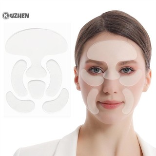 Kuzhen Có Thể Tái Sử Dụng Silicon Hydrogel Miếng Dán Mặt Cổ Loại Bỏ Nếp Nhăn Miếng Dán Miếng Lót Nâng Da Mặt Chống Lão Hóa Dụng Cụ Làm Đẹp Da Mặt HOT