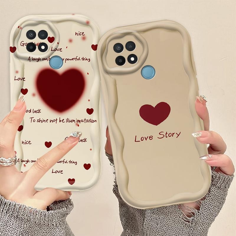 Ốp Silicon Hoạt Hình Cho OPPO A15 / OPPO A15S / OPPO A35 3D Girls Soft TPU Dễ Thương Kem Cặp Đôi Cô Gái Thư Tình Thẩm Mỹ Ốp Điện Thoại Chống Sốc