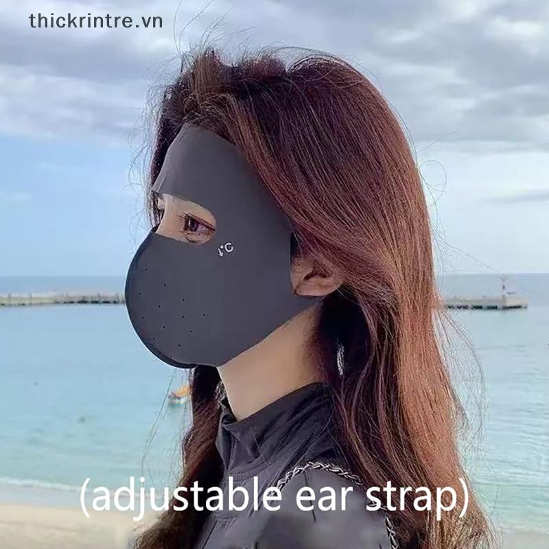 Thi 2 Chiếc Polyester Hình Chữ V UPF50 + Mặt nạ Chống Tia UV Thoáng Khí Không Dấu Vết Nhẹ Mặt Mỏng Chống Nắng VN